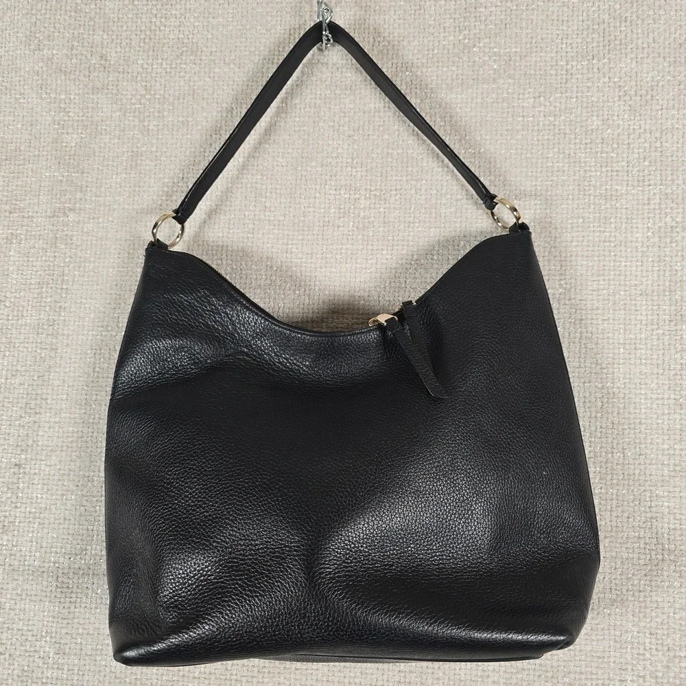 Kate Spade New‎ York Knott Large Shoulder Bag Black Pebbled Leather K8140 Hobo